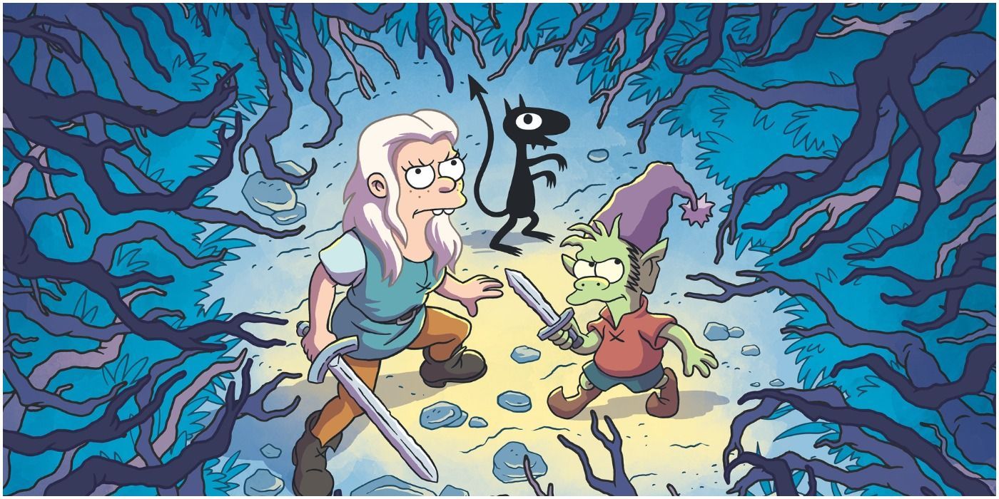 Queen Bean, Elfo, and Luci in Disenchantment