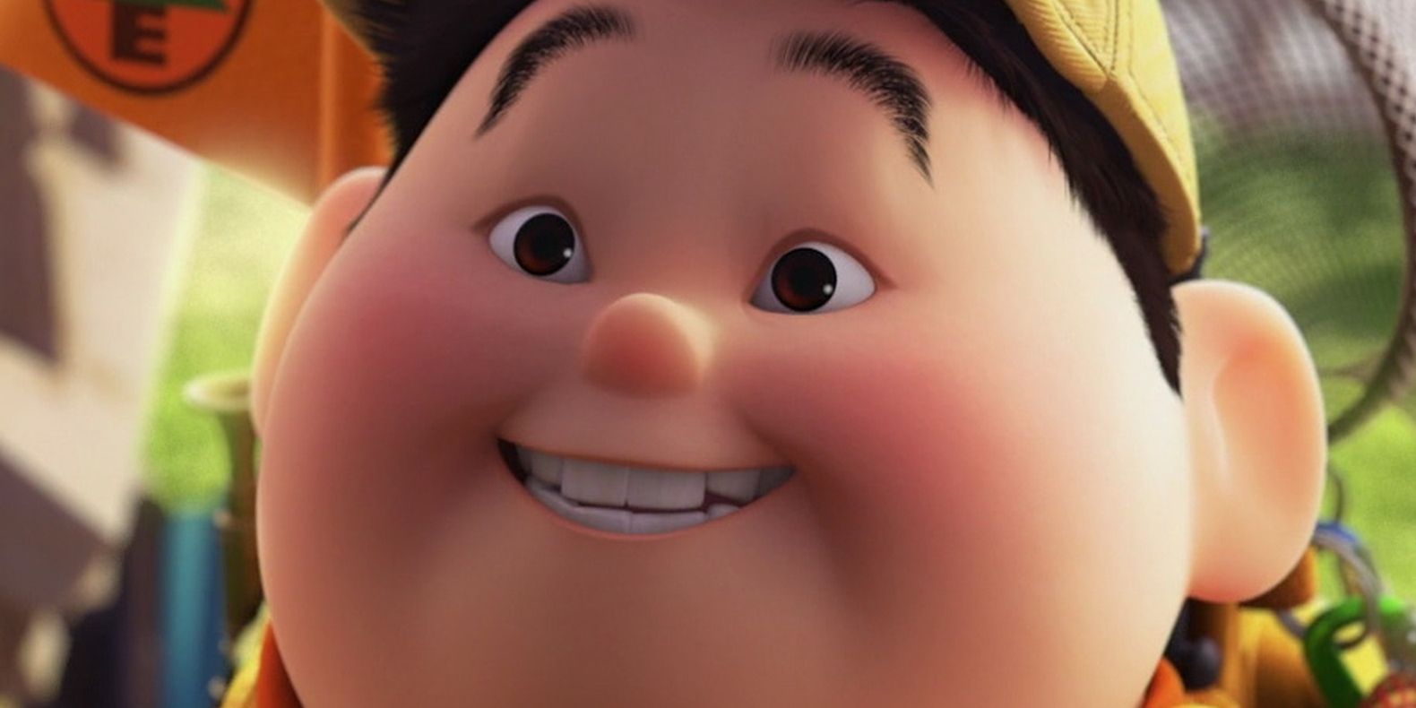 Russell smiling in Pixar's Up.