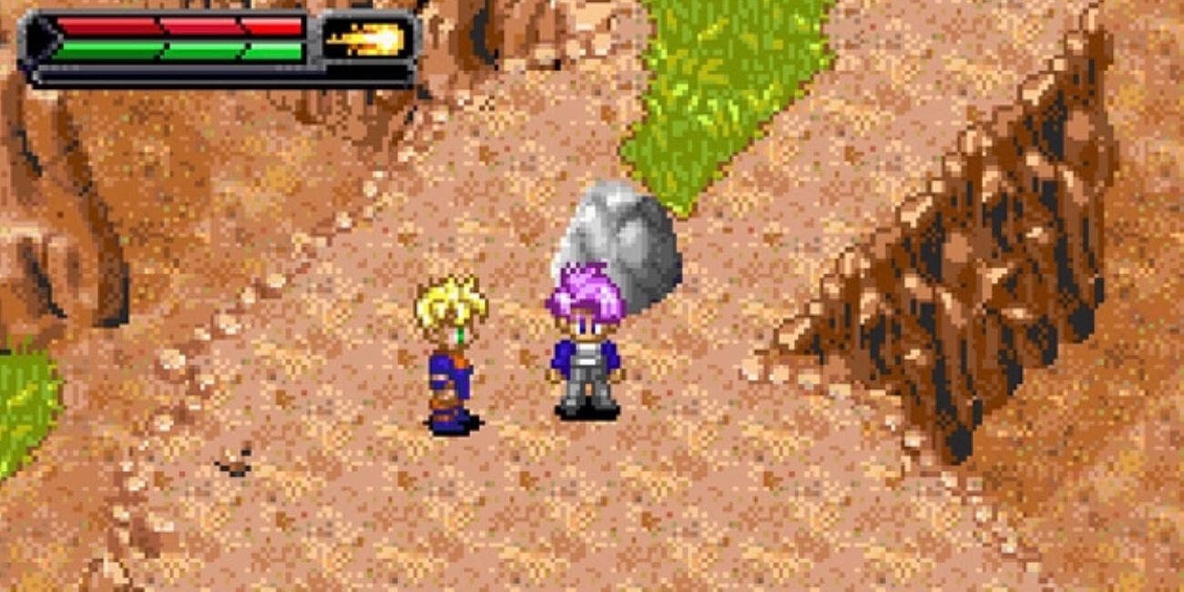Future Gohan trains a young Future Trunks in Dragon Ball Z The Legacy of Goku II