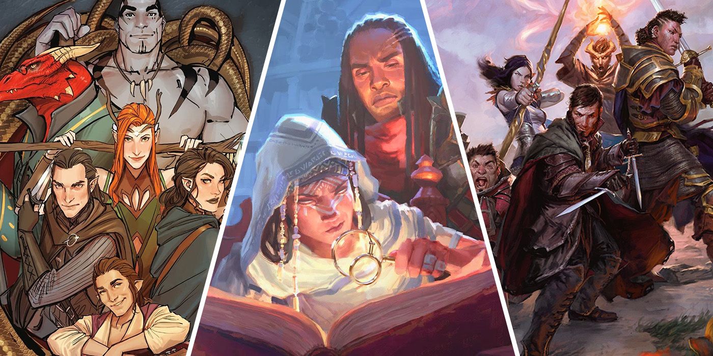 split image of Vox Machina and other Dungeons & Dragons adventuring parties