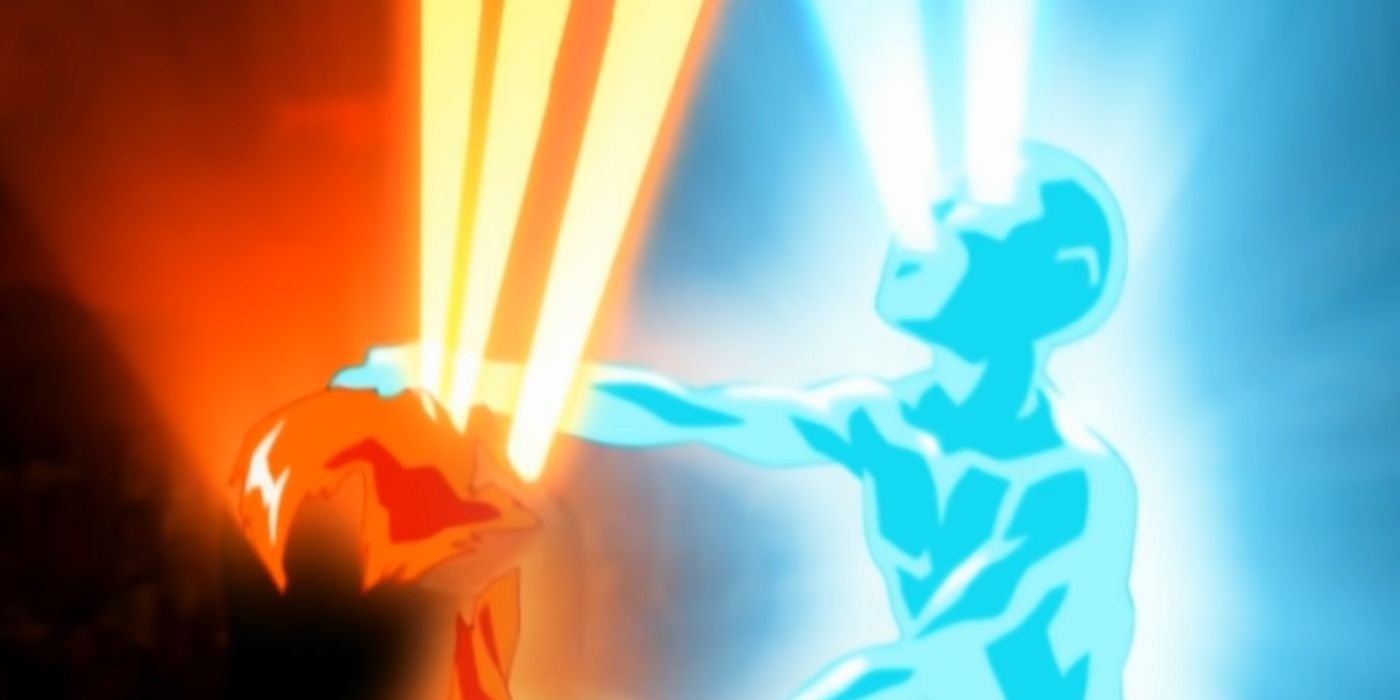 Aang uses energybending to take Ozai's firebending in Avatar: The Last Airbender