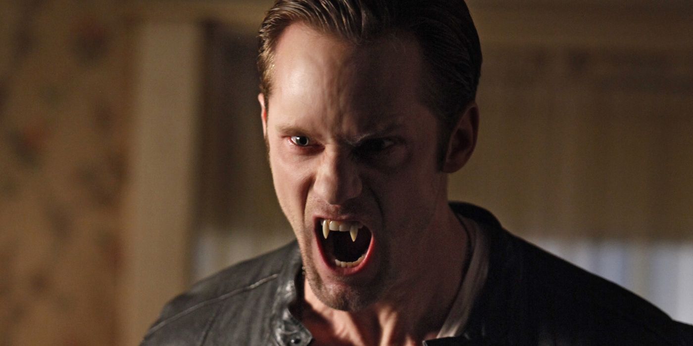 Eric Northman baring his fangs in True Blood