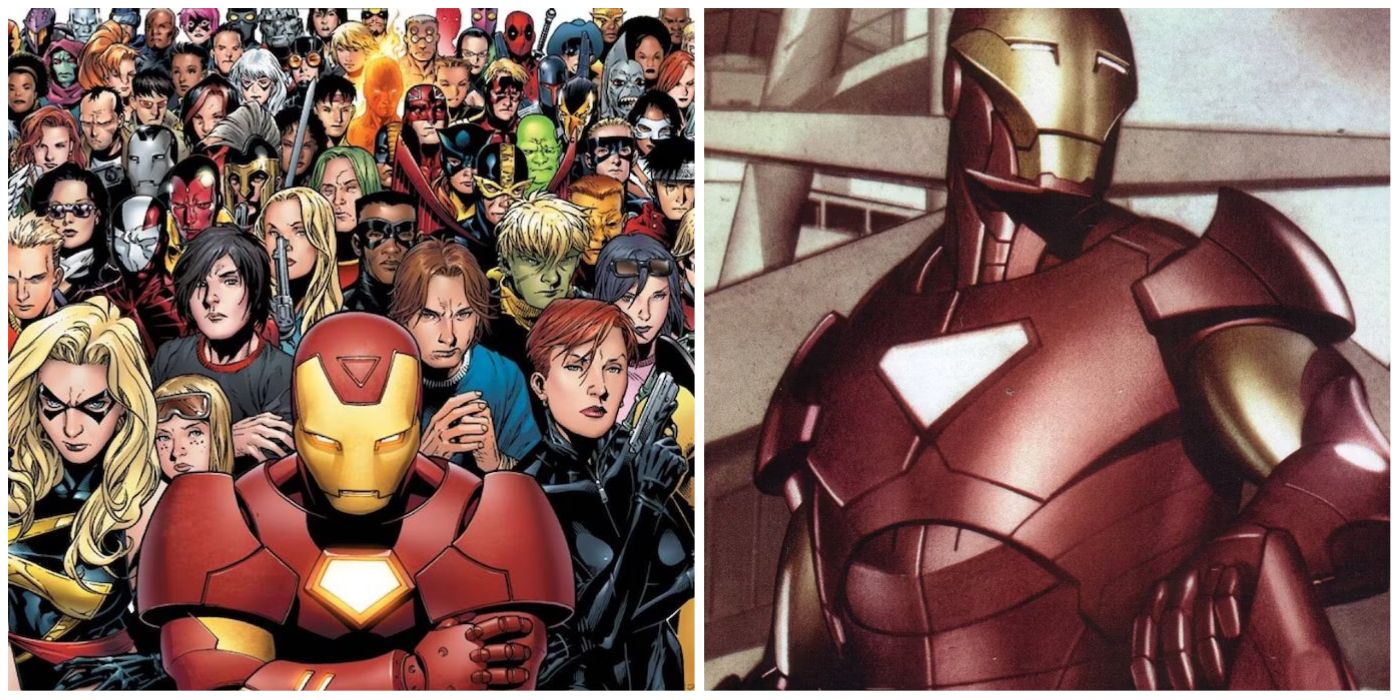 A split image of Civil War and Iron Man Director of SHIELD