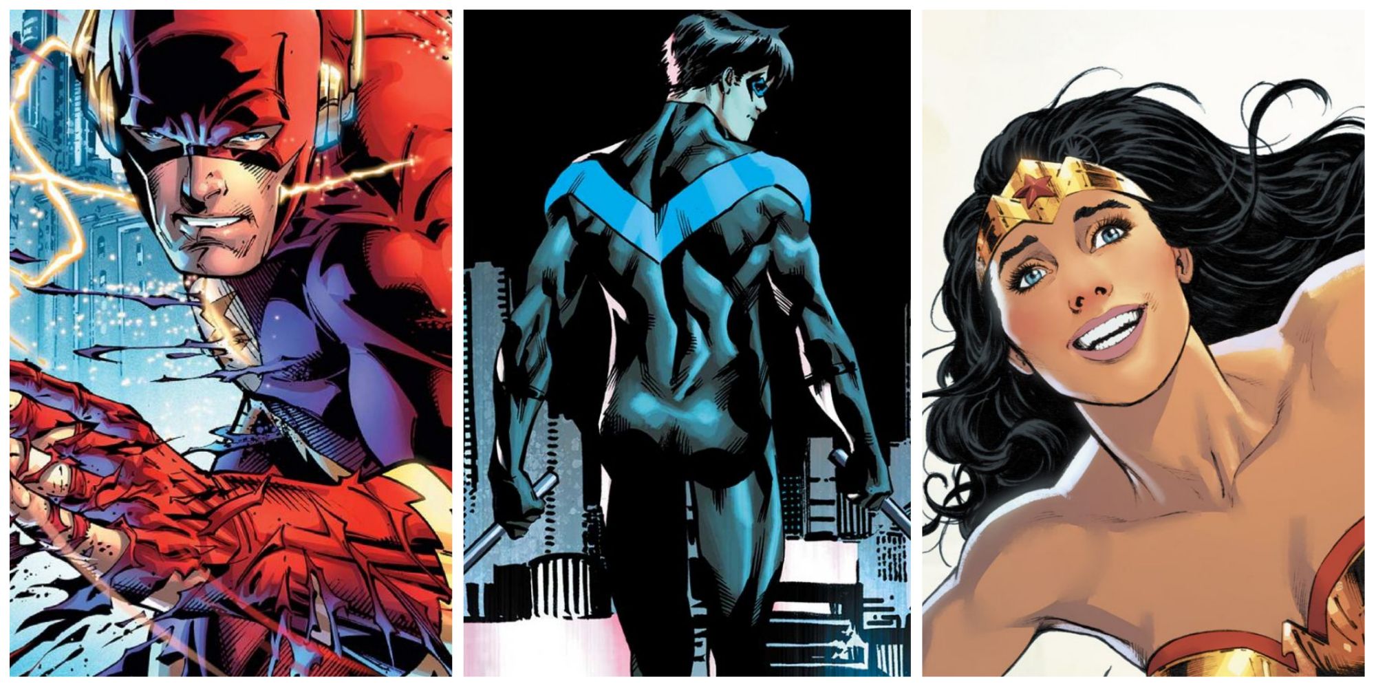 The Flash, Nightwing, and Wonder Woman