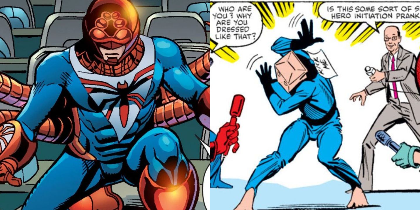 Spider-Man 2211 and Bag Man in Marvel Comics