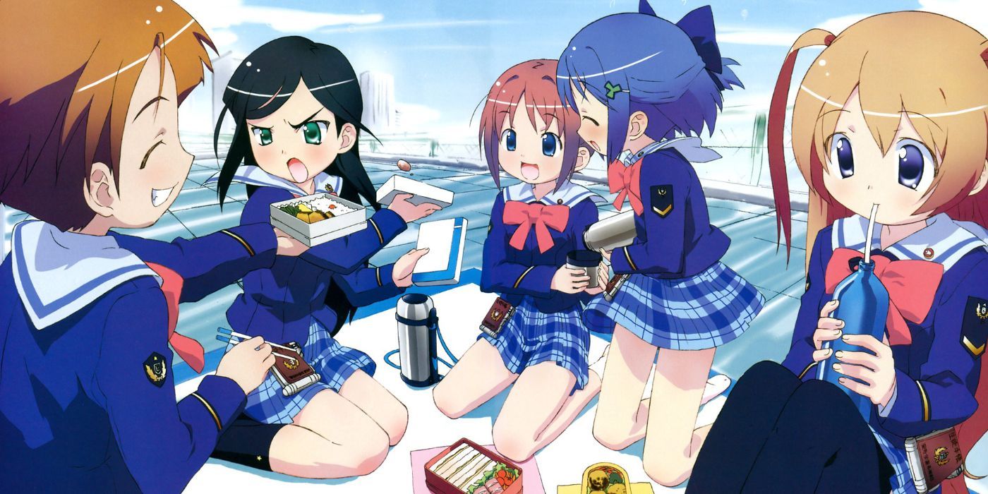 Gakuen Utopia Manabi Straight! main cast enjoying picnic