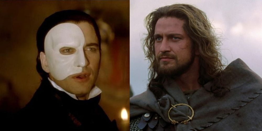 Gerard Butler as The Phantom in Phantom and The Opera and Beowulf in Beowulf & Grendel