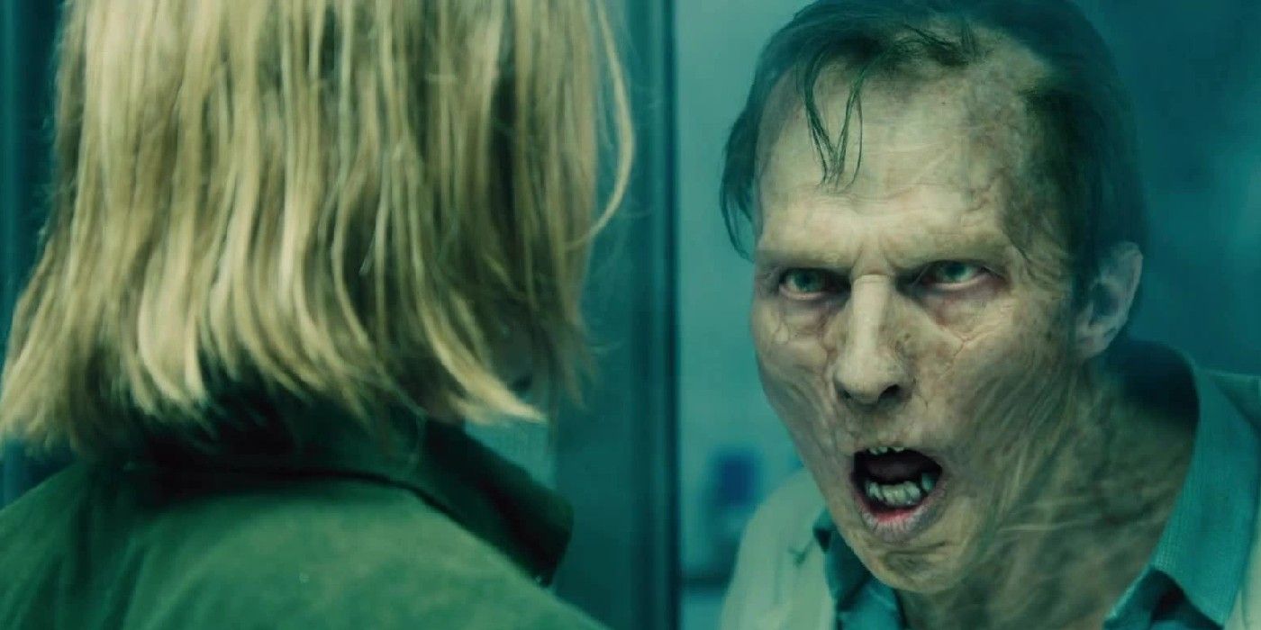 Gerry confronts a zombie in World War Z