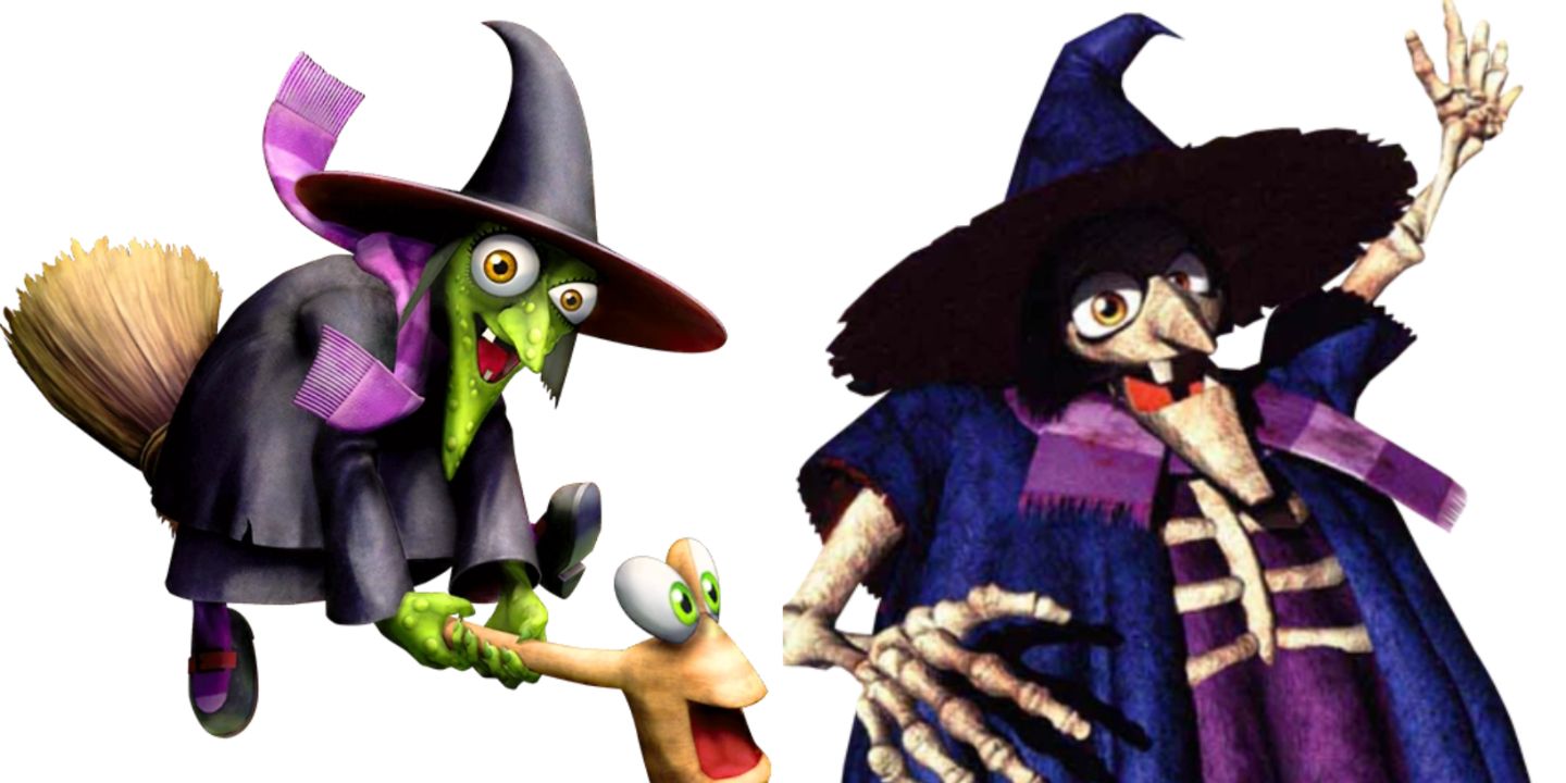 A collage of Gruntilda from Banjo-Kazooie.