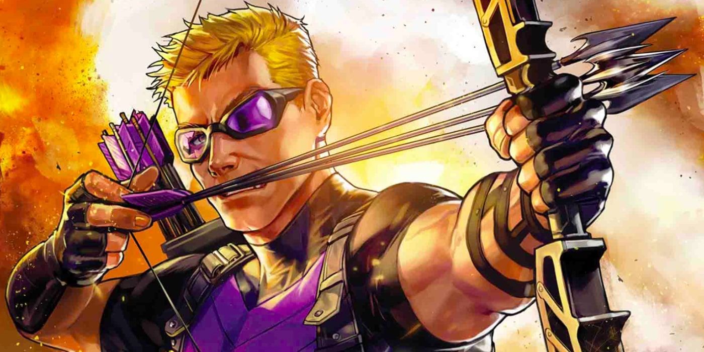 Marvel Comics' Hawkeye draws back 3 arrows at once