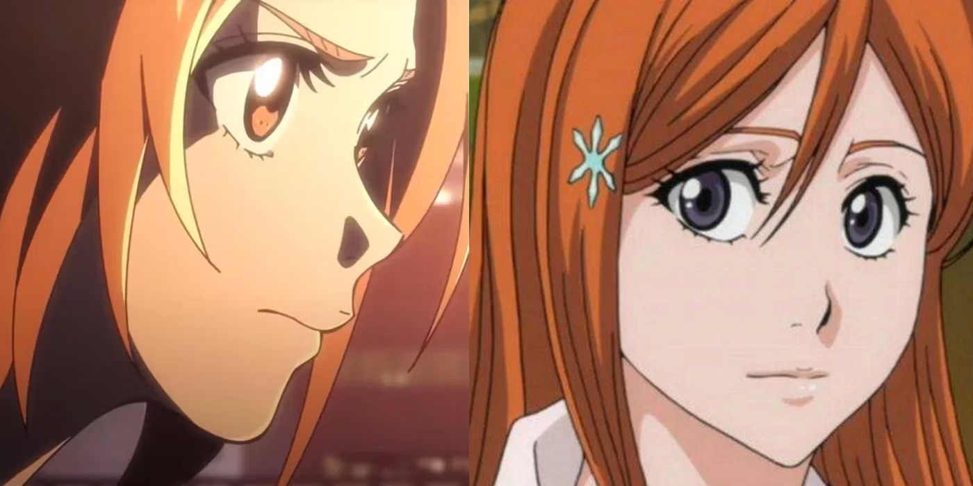 A split image of Orihime Inoue In Bleach