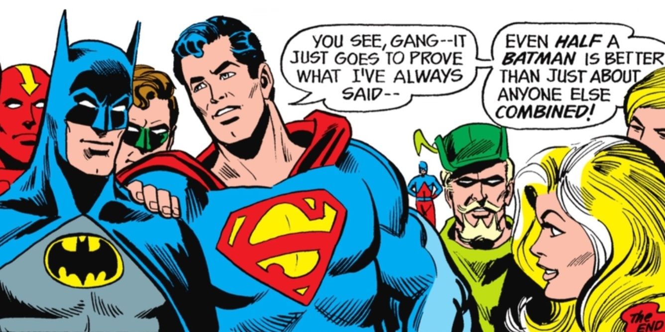 Superman appreciates Batman's worth to Red Tornado, Green Lantern, Atom, Green Arrow, Black Canary, Aquaman in DC.