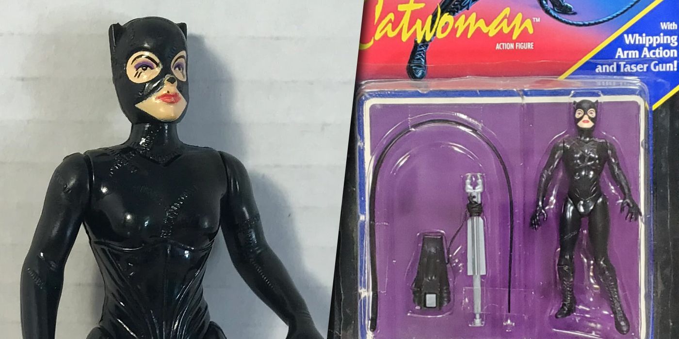 Kenner's Catwoman figure from Batman Returns split image
