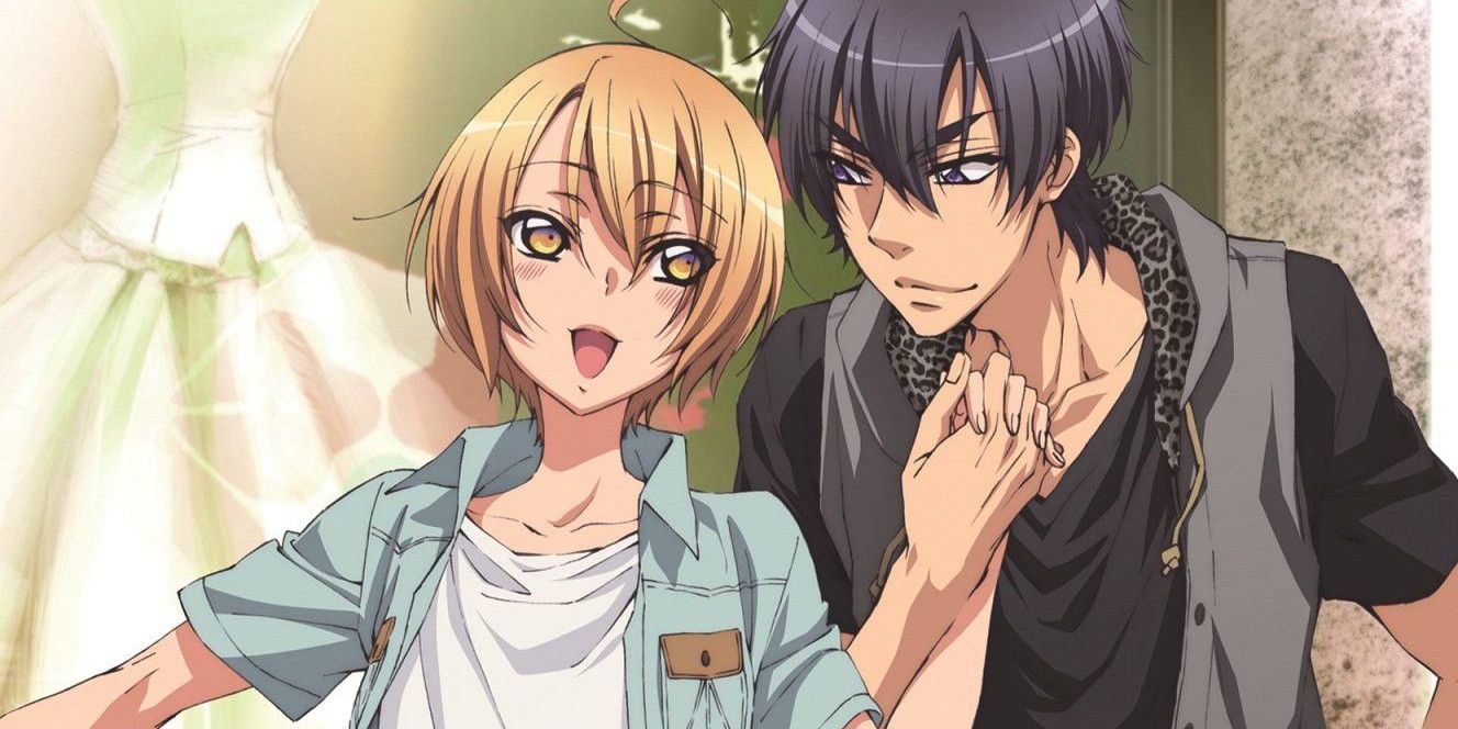 An image of characters from the cover of Love Stage.