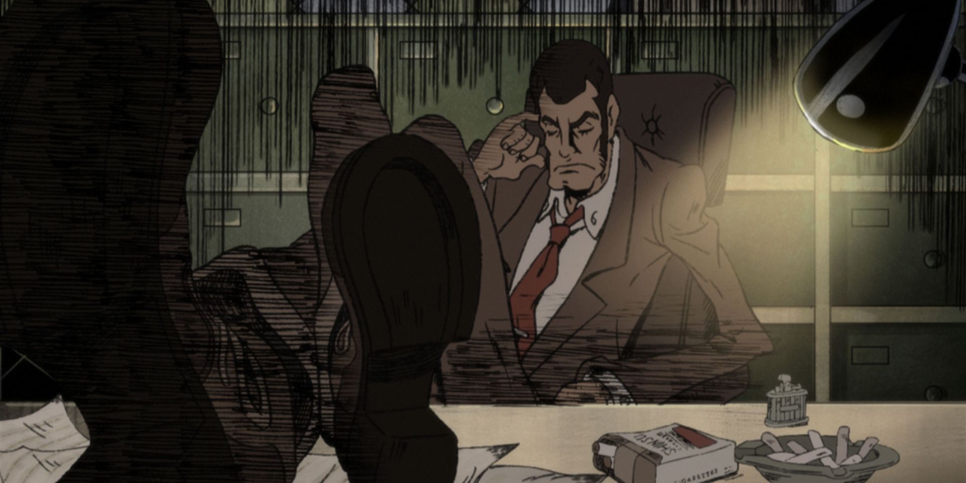 Noir Office Setup in Lupin The Third The Woman Called Fujiko Mine Spin-Off