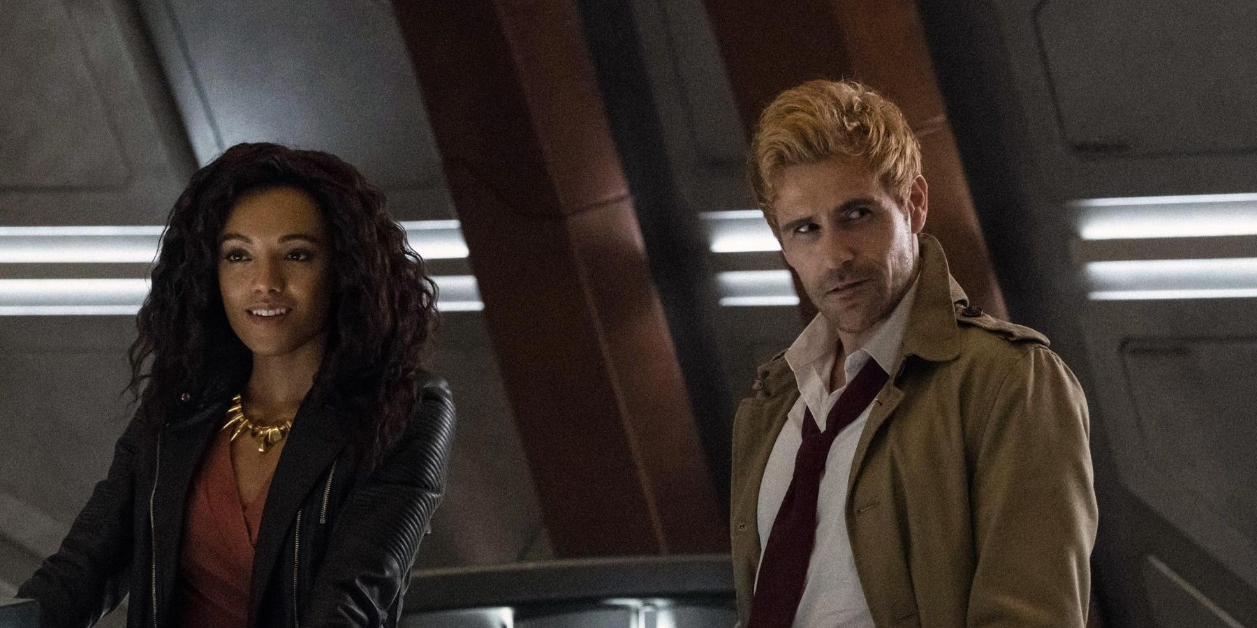 Amaya and Constantine engage in conversation in Legends of Tomorrow
