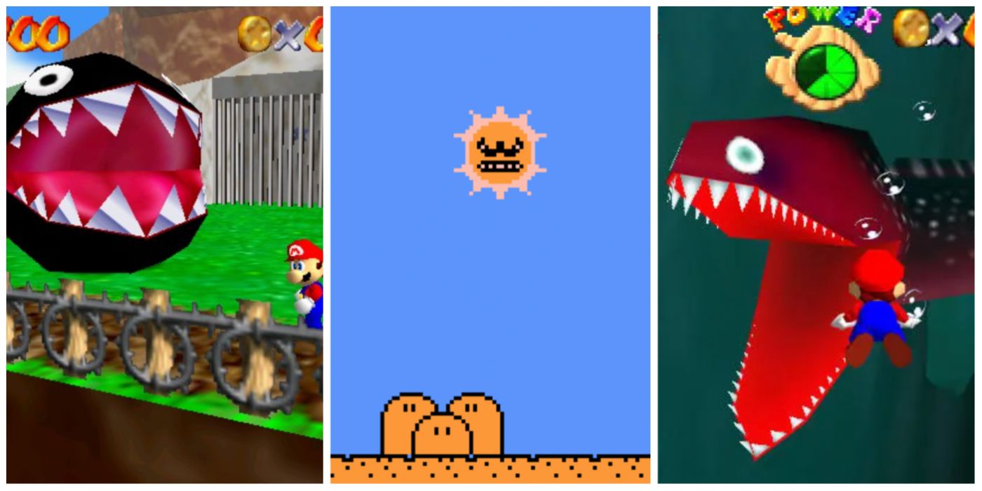 Mario Creepiest Foes Chain Chomp Angry Sun Eel Trio Header