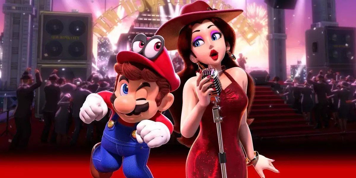 Mário e Pauline em Mario Odyssey