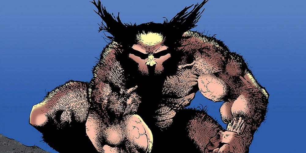 A nearly naked Wolverine crouches in Marvel Comics