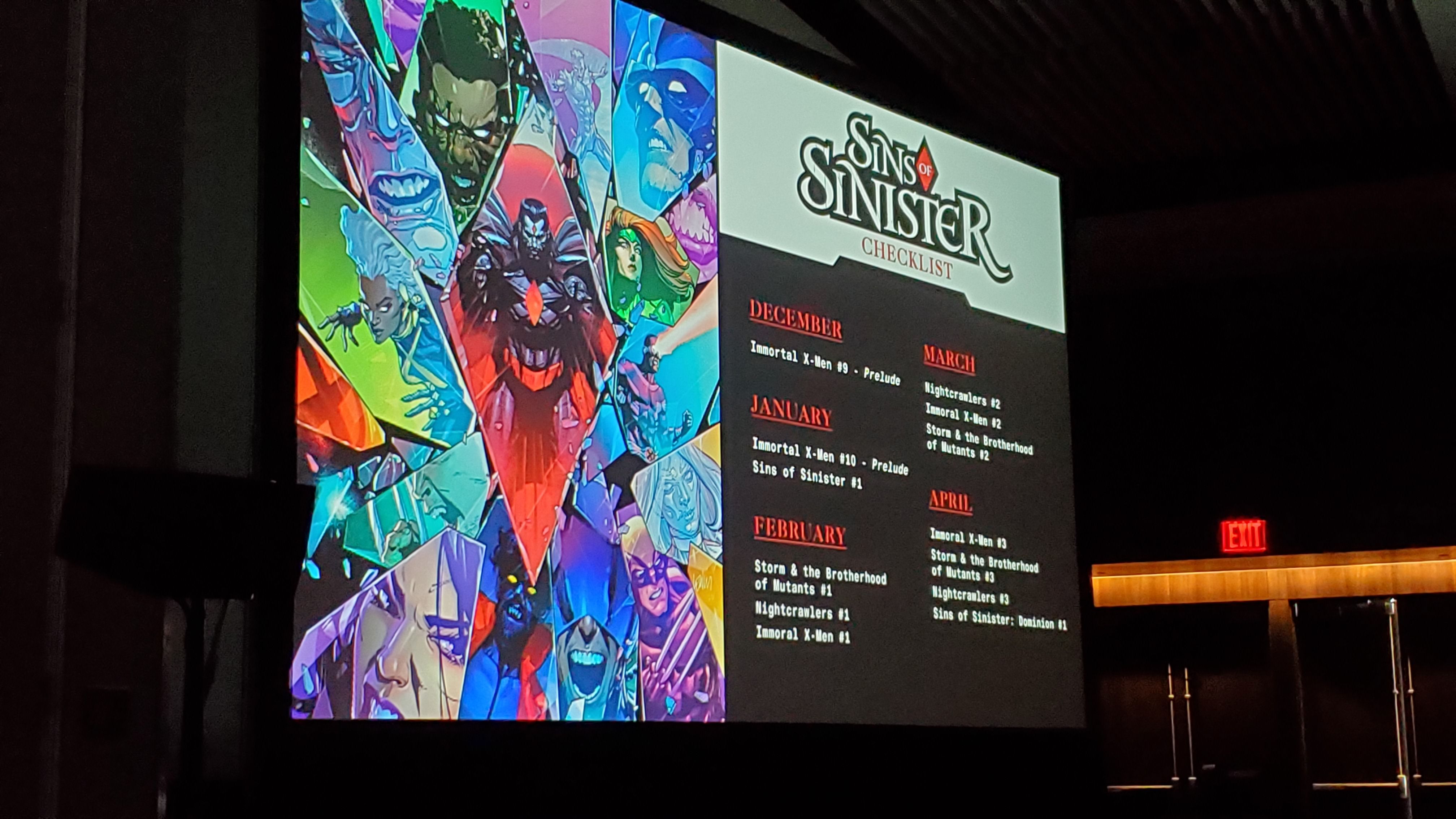 Marvel Sins of Sinister Checklist