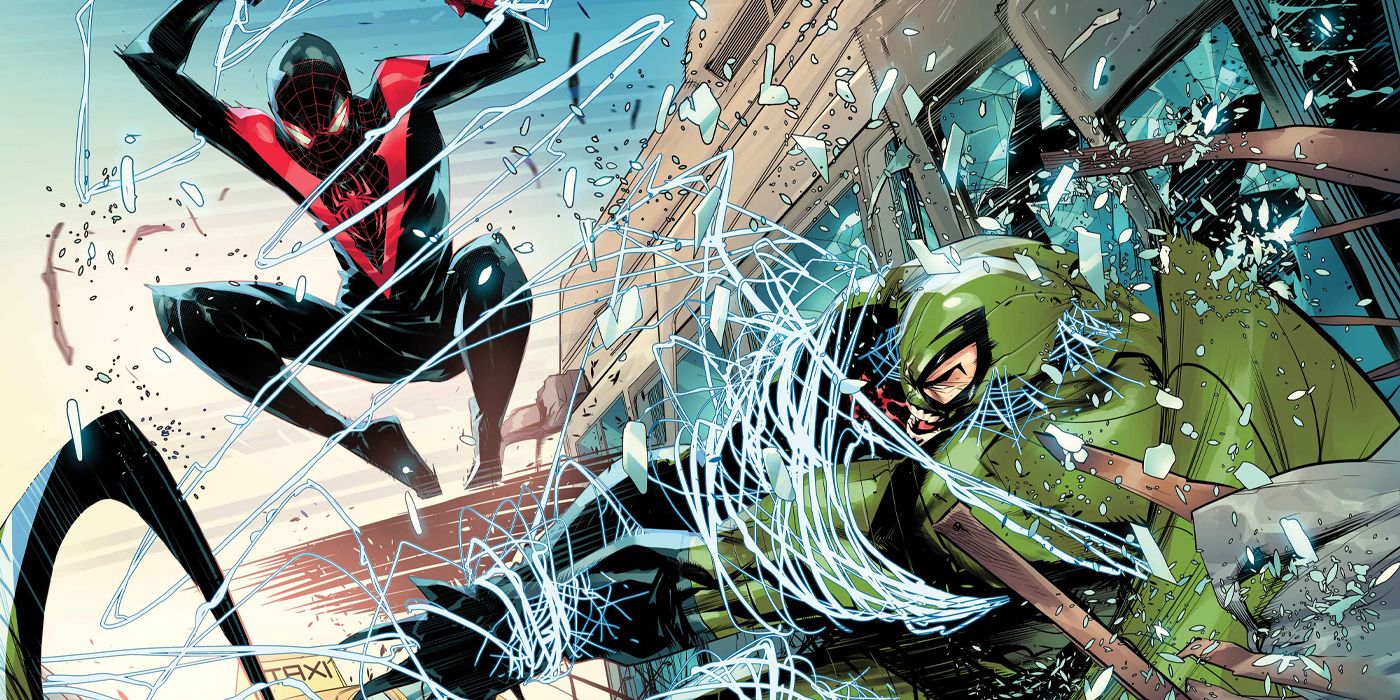Miles Morales fights Scorpion in Marvel's new Miles Morales: Spider-Man series launched in Dec. 2022.