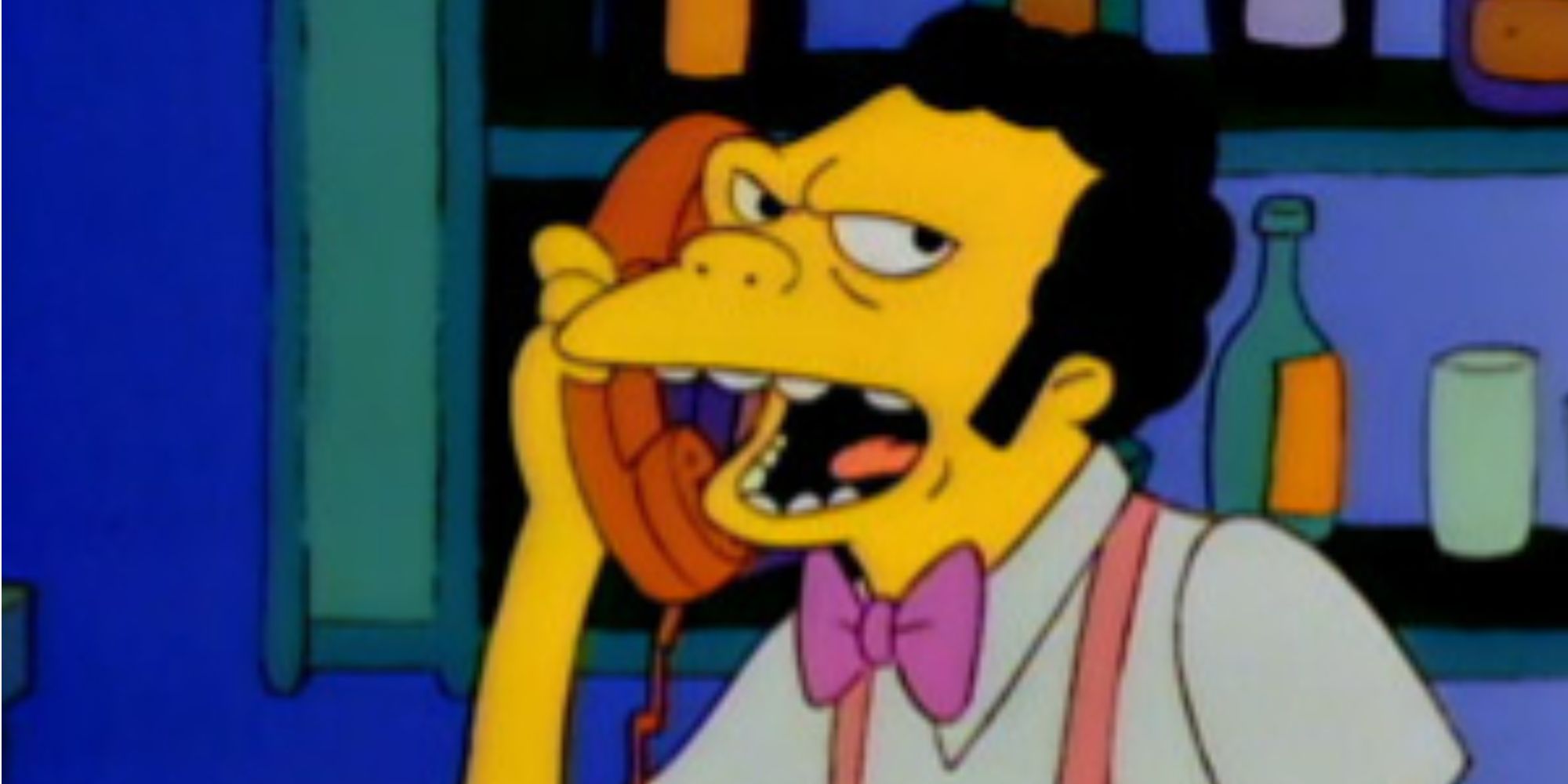 Moe answers the phone I.P. Freely Prank Call in The Simpsons