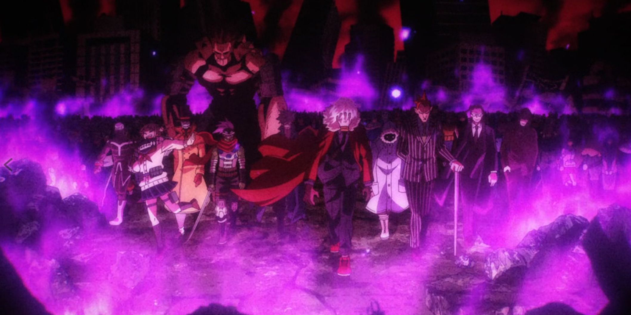 Shigaraki leads the Paranormal Liberation Front in My Hero Academia