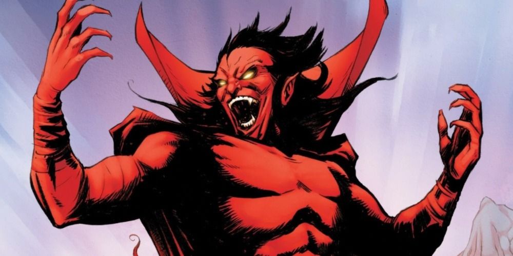 Mephisto from Marvel Comics laughing evilly