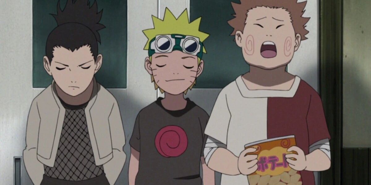 Naruto Shikamaru and Choji as kids