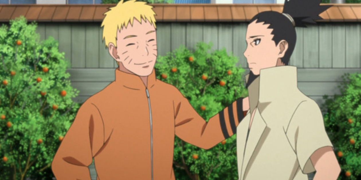 Naruto as Hokage and Shikamaru as his right hand man