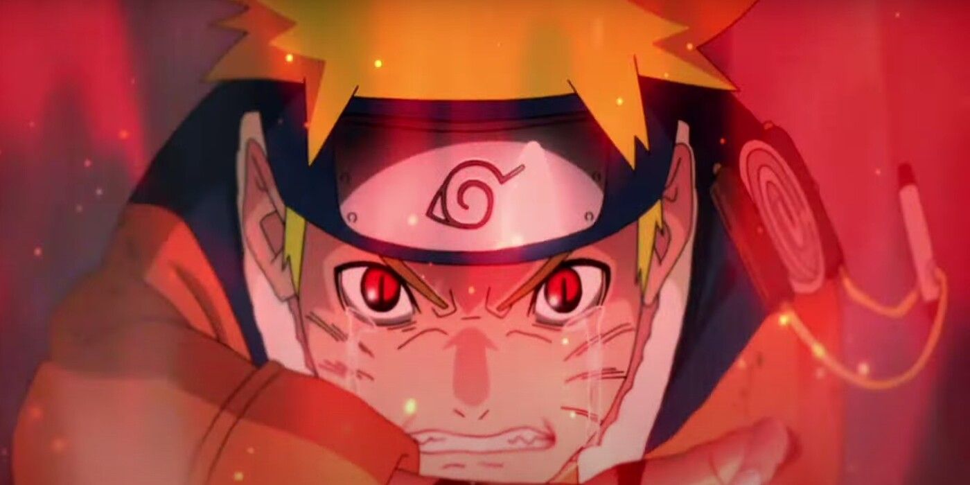 Naruto Uzumaki going berserk in Naruto.