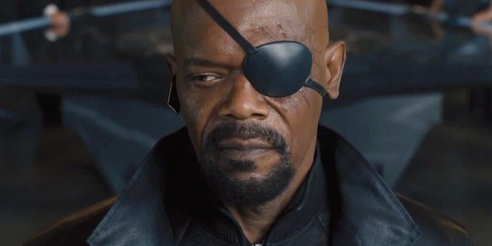Nick Fury takes command of the helicarrier in Avengers Age of Ultron