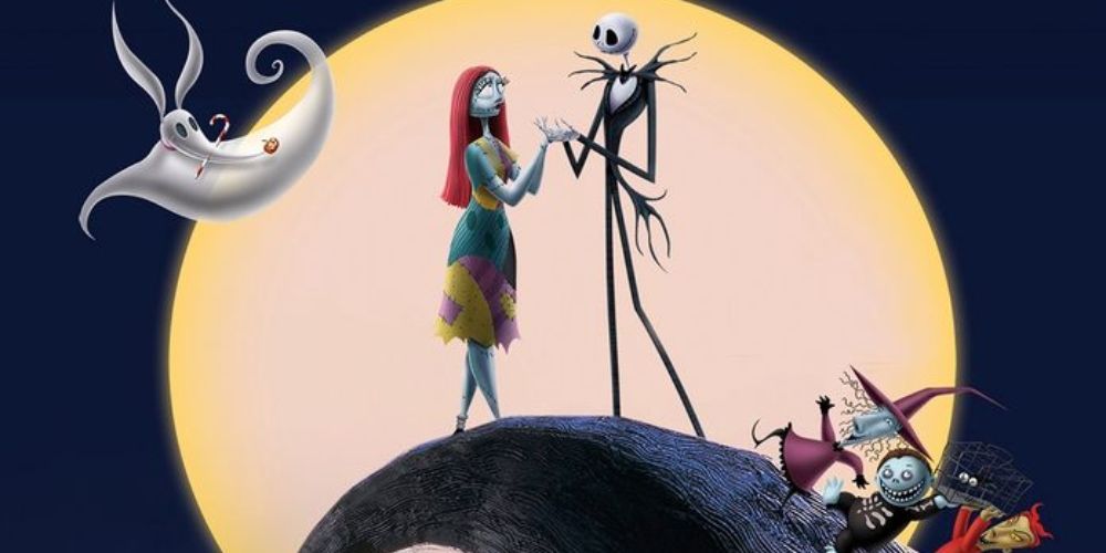 Jack and Sally in The Nightmare Before Christmas