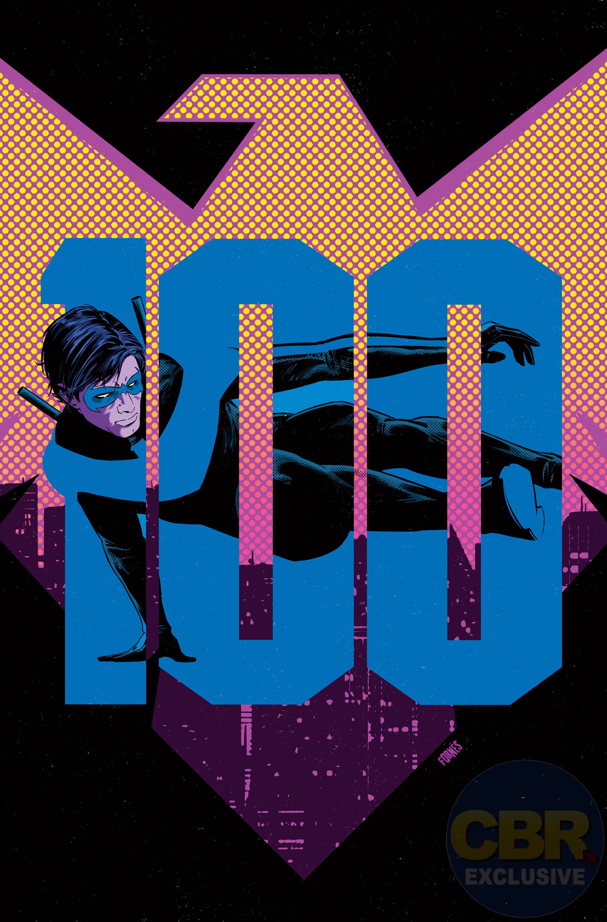 DC celebrates 100 Nightwing issues with a number of new variants starring Dick Grayson.