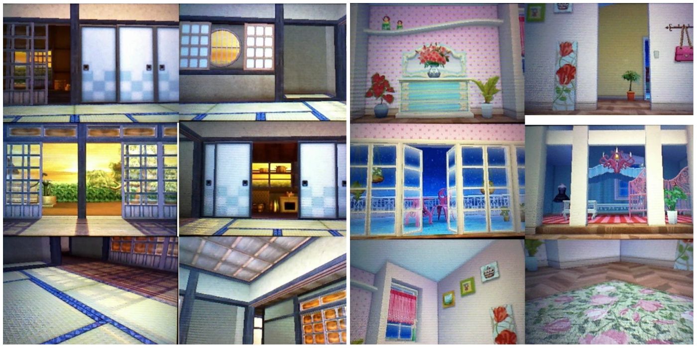 Japanese and Fairytale style rooms from Nintendogs