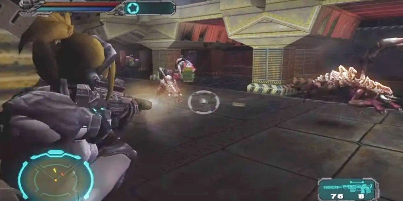Nova fights off aliens in StarCraft Ghost