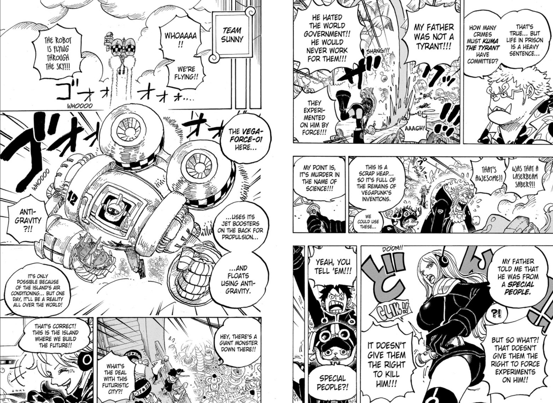 One Piece Chapter 1064 gives new costumes to the Straw Hat Pirates