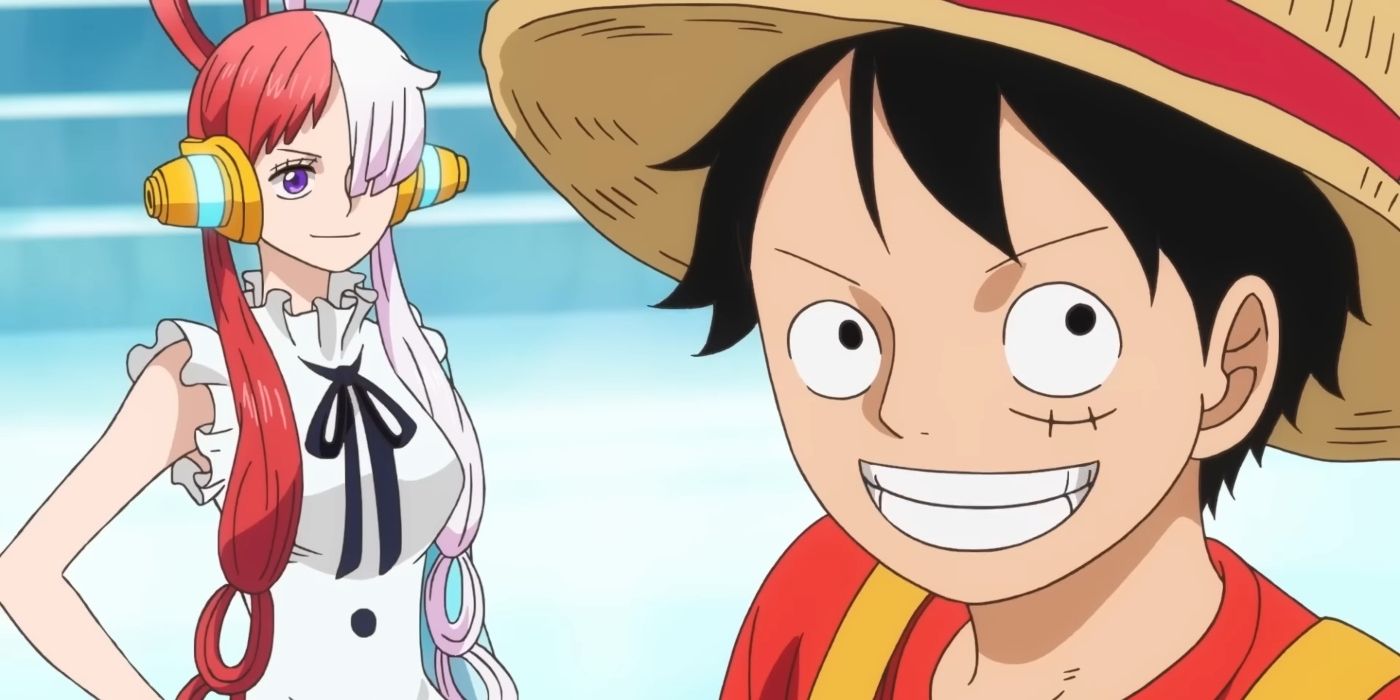 One Piece Film Red depicting Luffy and Uta