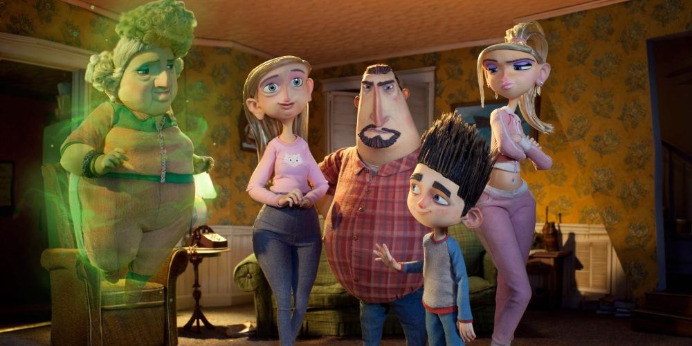 ParaNorman with Norman and his family and a ghost