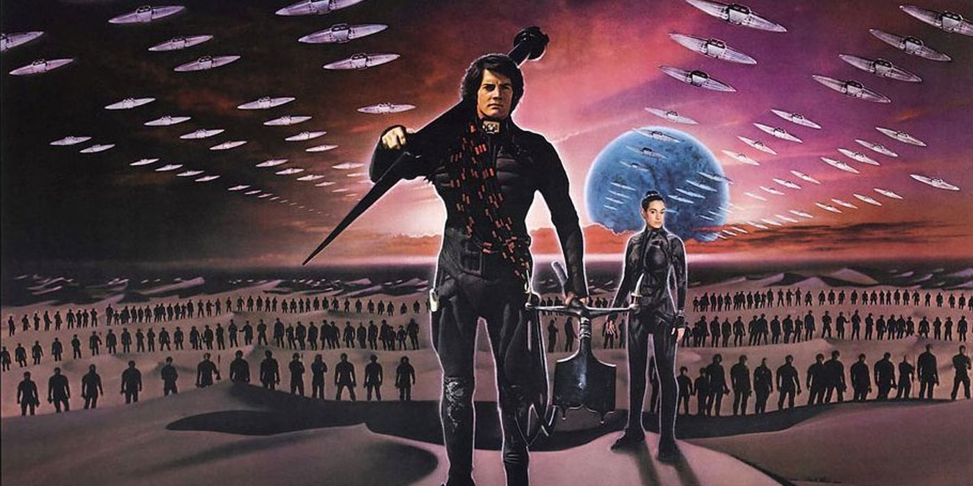 Paul Atreides and his army on the poster of 1984's Dune