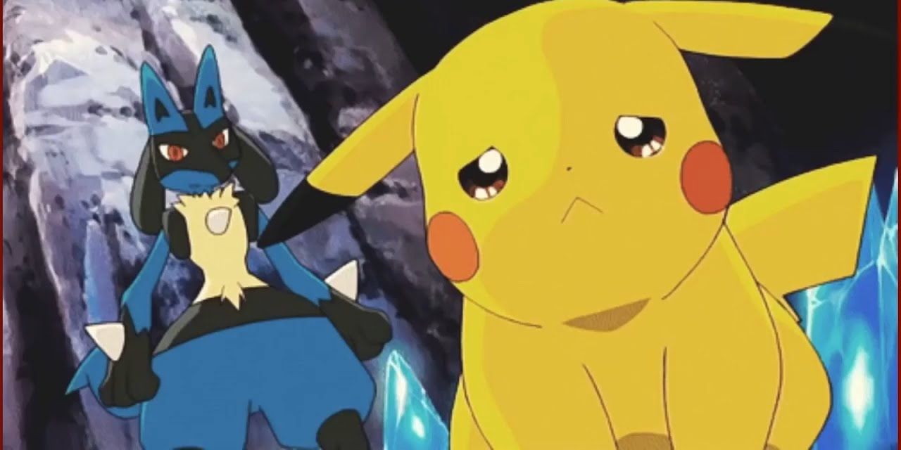 Pikachu and Lucario grieve their trainers in Pokemon: Lucario and the Mystery of Mew