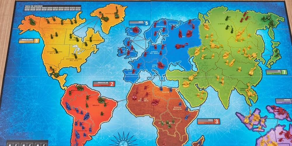 Soldiers deployed across the world in Risk game