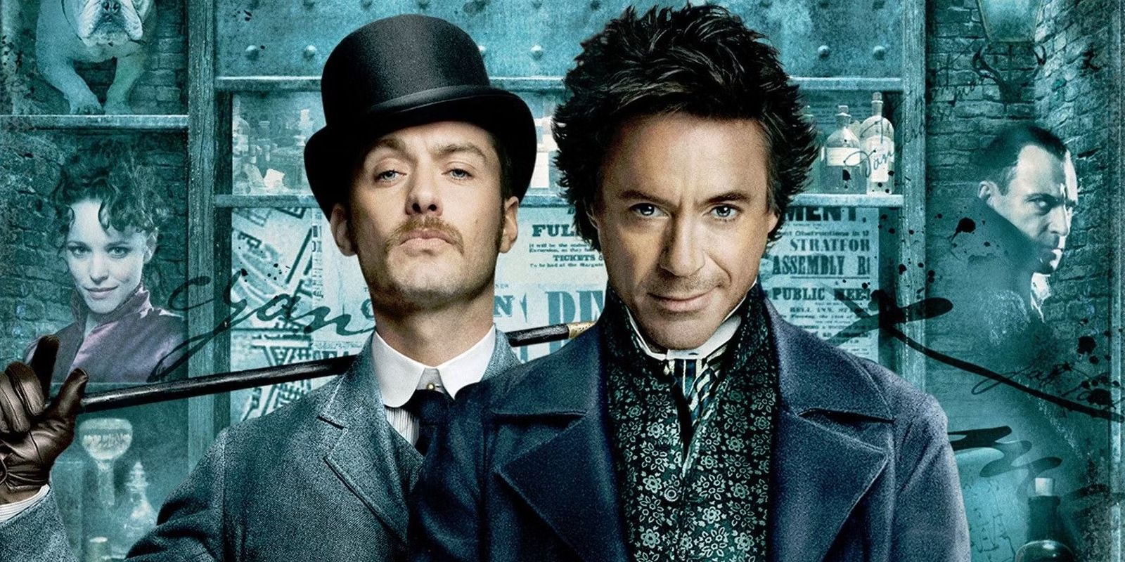 Robert Downey Jr. as Sherlock Holmes and Jude Law as Dr. Watson