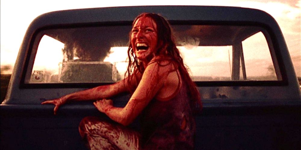 Sally Hardesty at the end of Texas Chainsaw Massacre