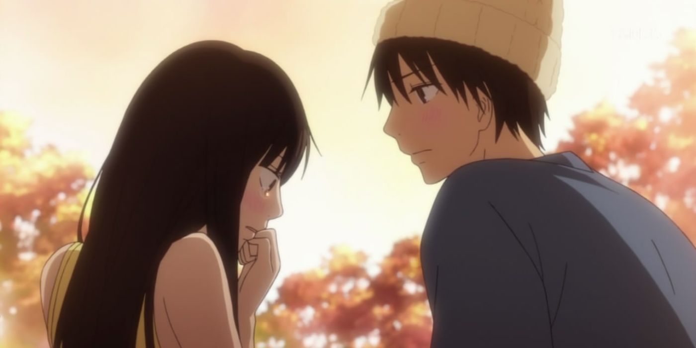 Sawako blushing at Kazehaya in Kimi Ni Todoke/From Me To You.