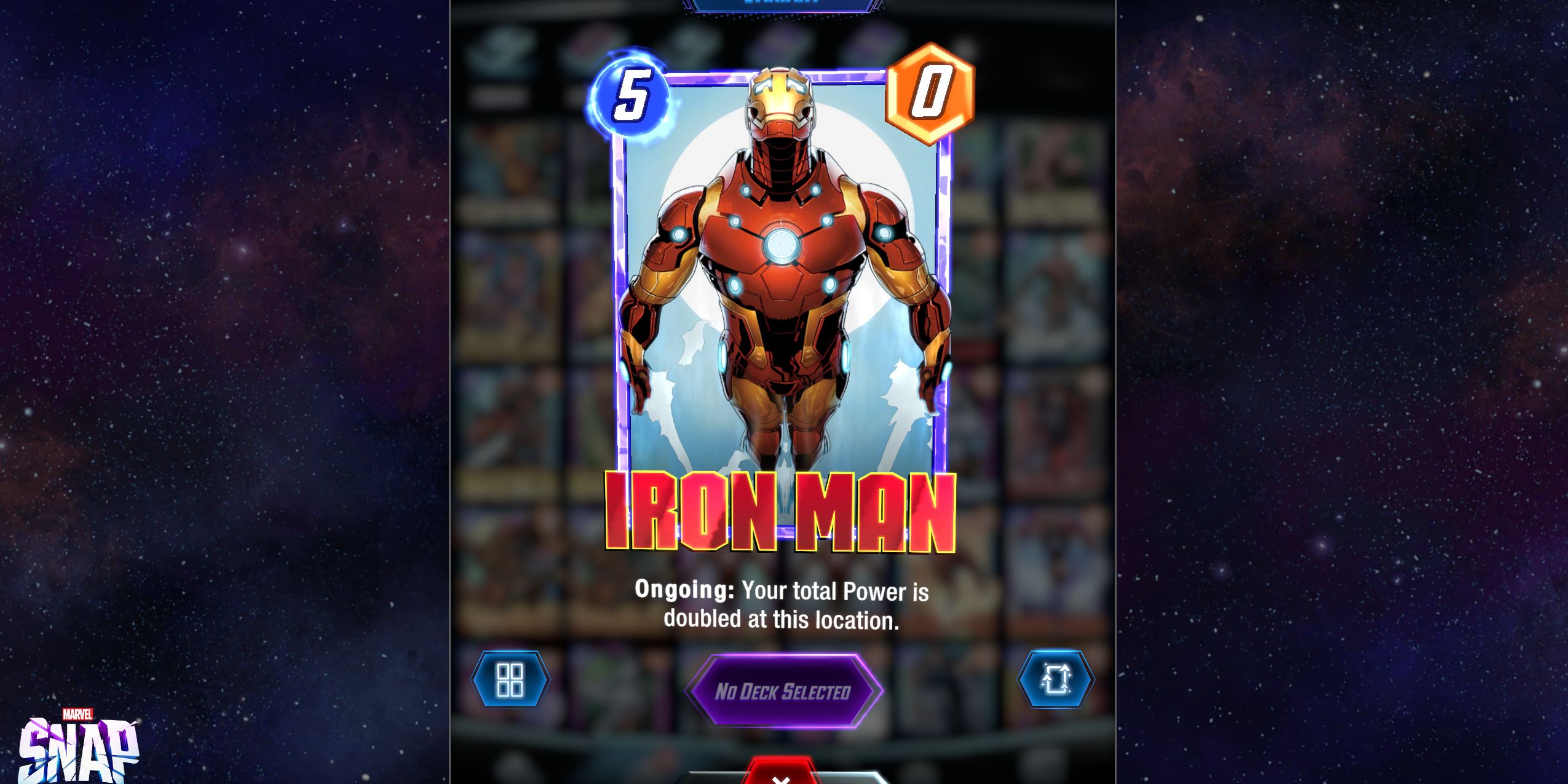 Marvel Snap: Iron Man Card