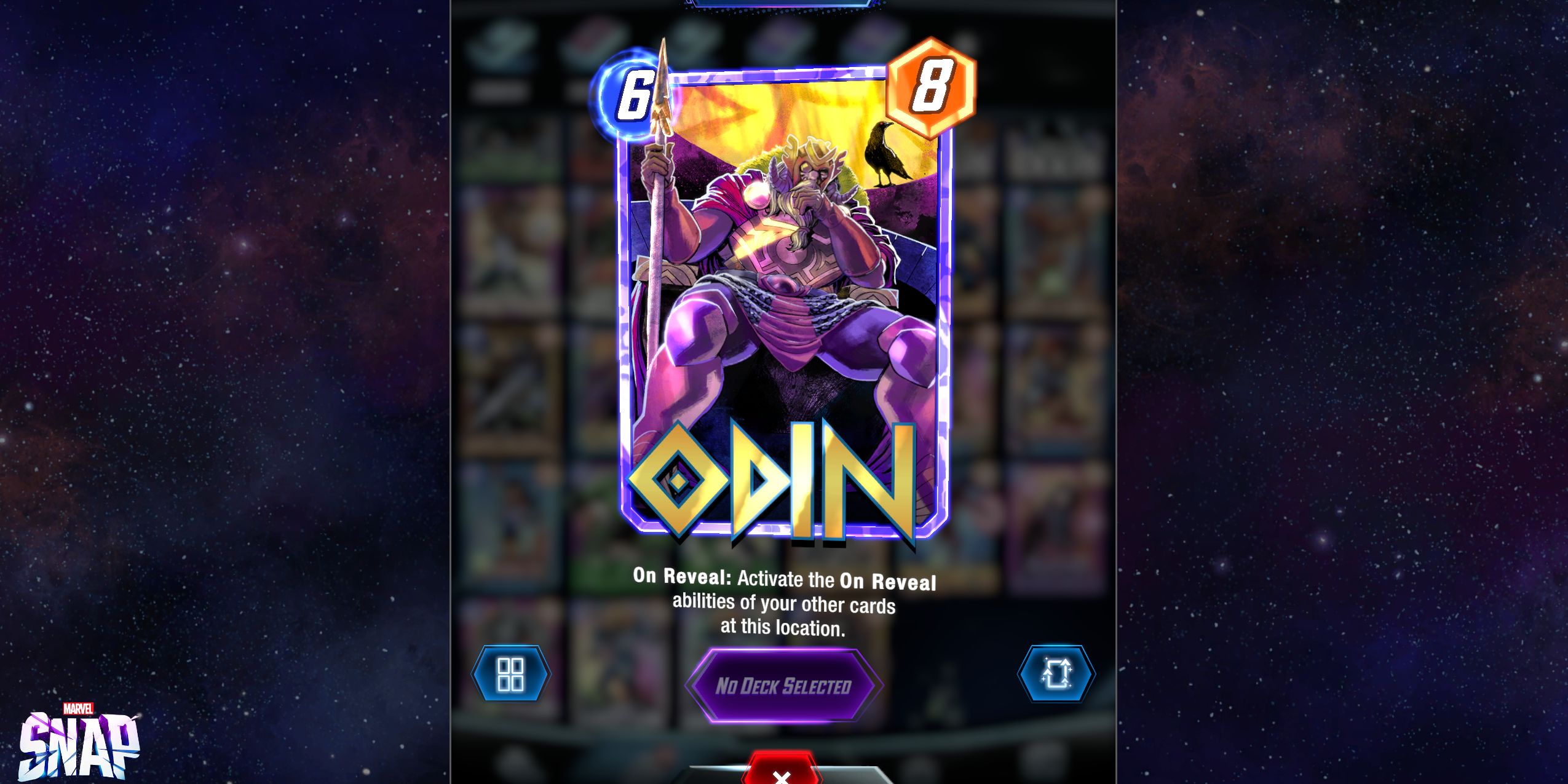 Marvel Snap: Odin Card