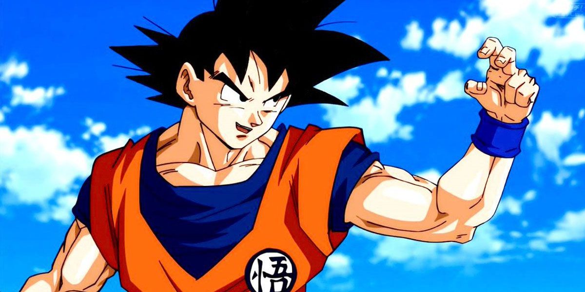 Son Goku striking a fighting pose In Dragon Ball Z.