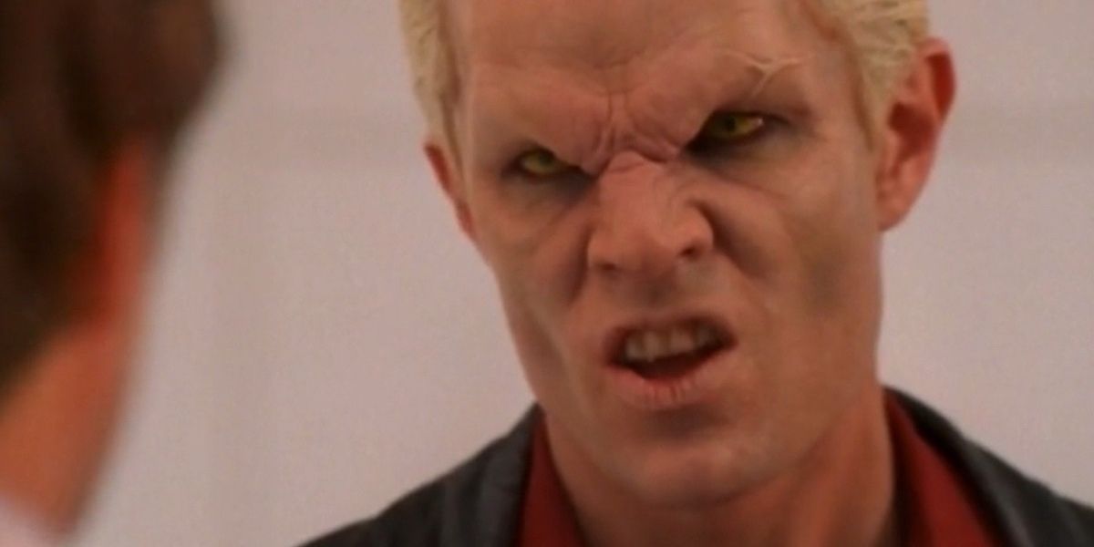 Spike showing his vampiric features in Buffy the Vampire Slayer