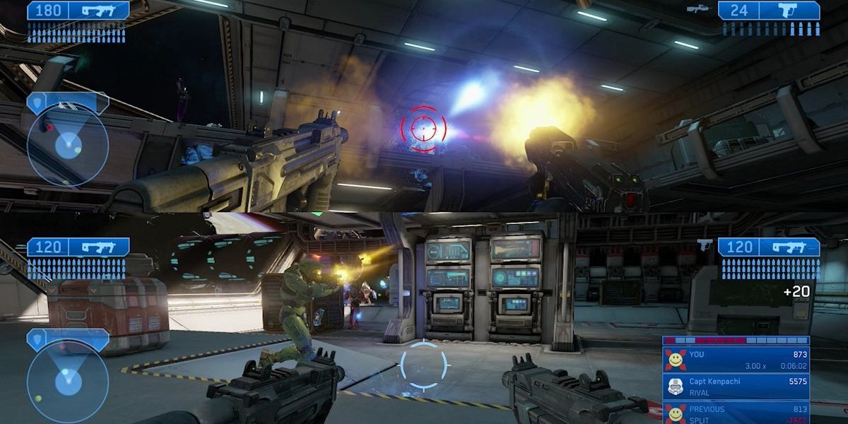 Split Screen co-op in Halo 2 Anniversary as a part of the Halo Master Chief Collection